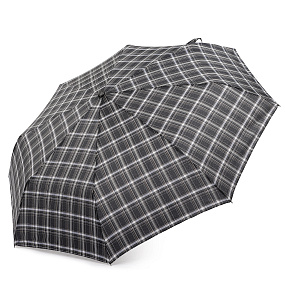 UGQ1-3 Зонт муж. FABRETTI, автомат, 3 сложения, клетка,эпонж